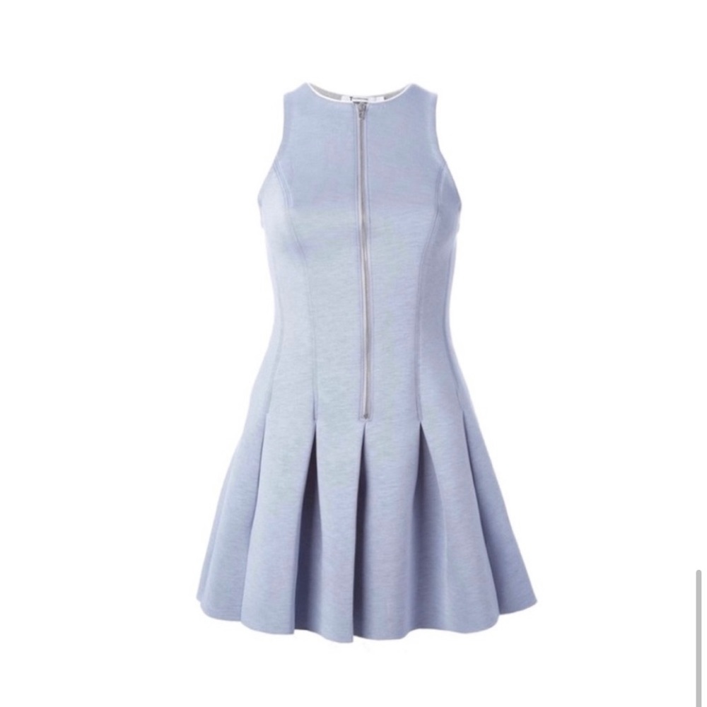 T by Alexander Wang Pleated Scuba Neoprene Mini Dress